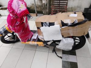 Bọc gói xe máy của Tín Phát Expres